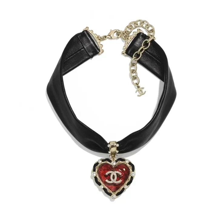 18K Chanel 2021 Leather Choker Necklace