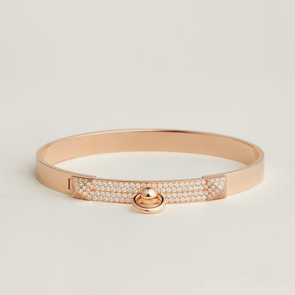 18K Hermes Collier De Chien Diamond Bracelet