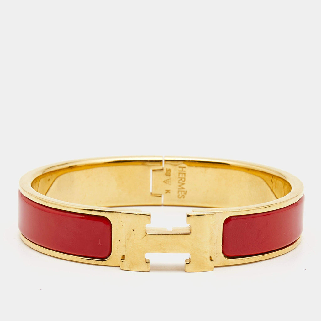 18K Hermes Clic Red Bracelet