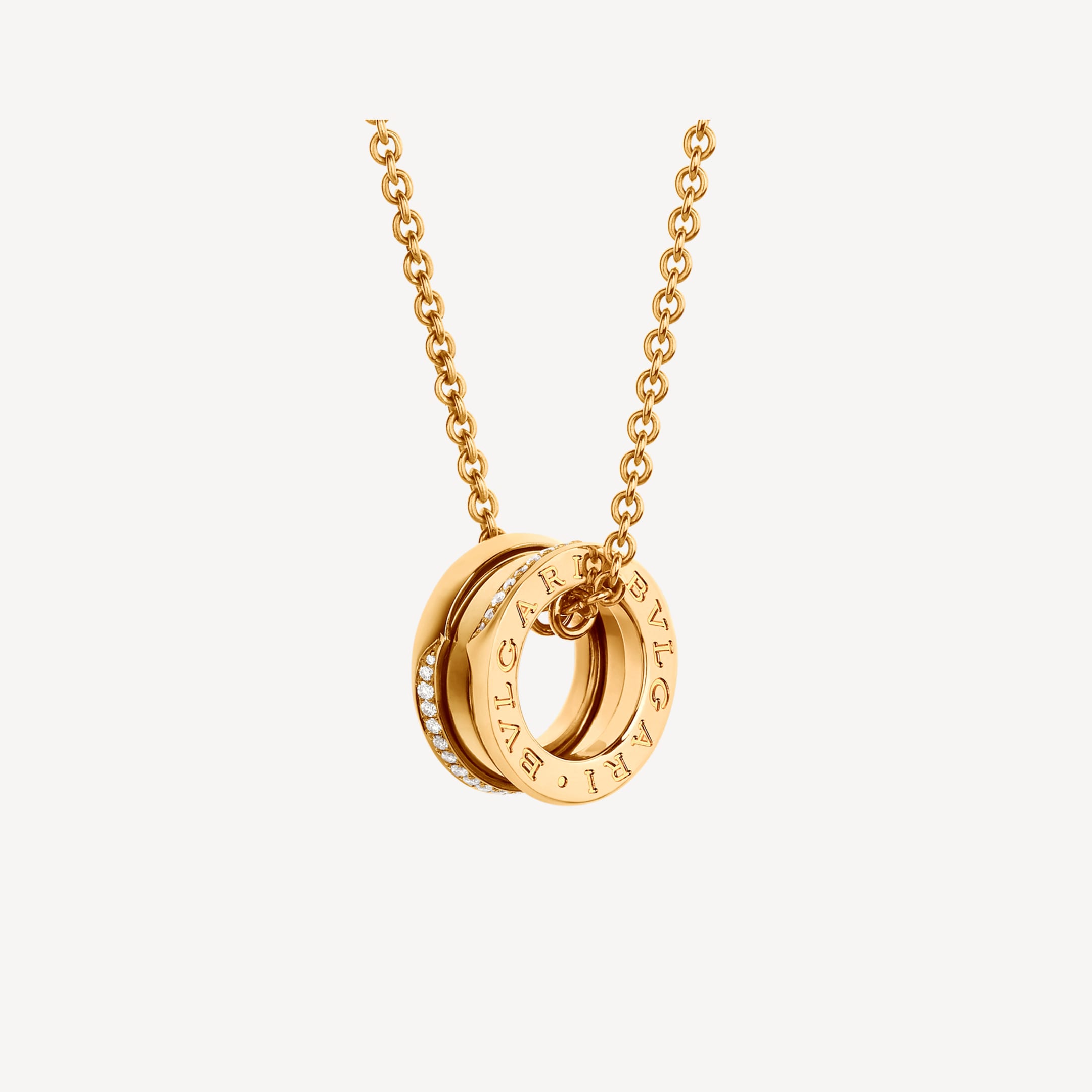 18K B.zero1 Demi-Pave Diamonds Necklace