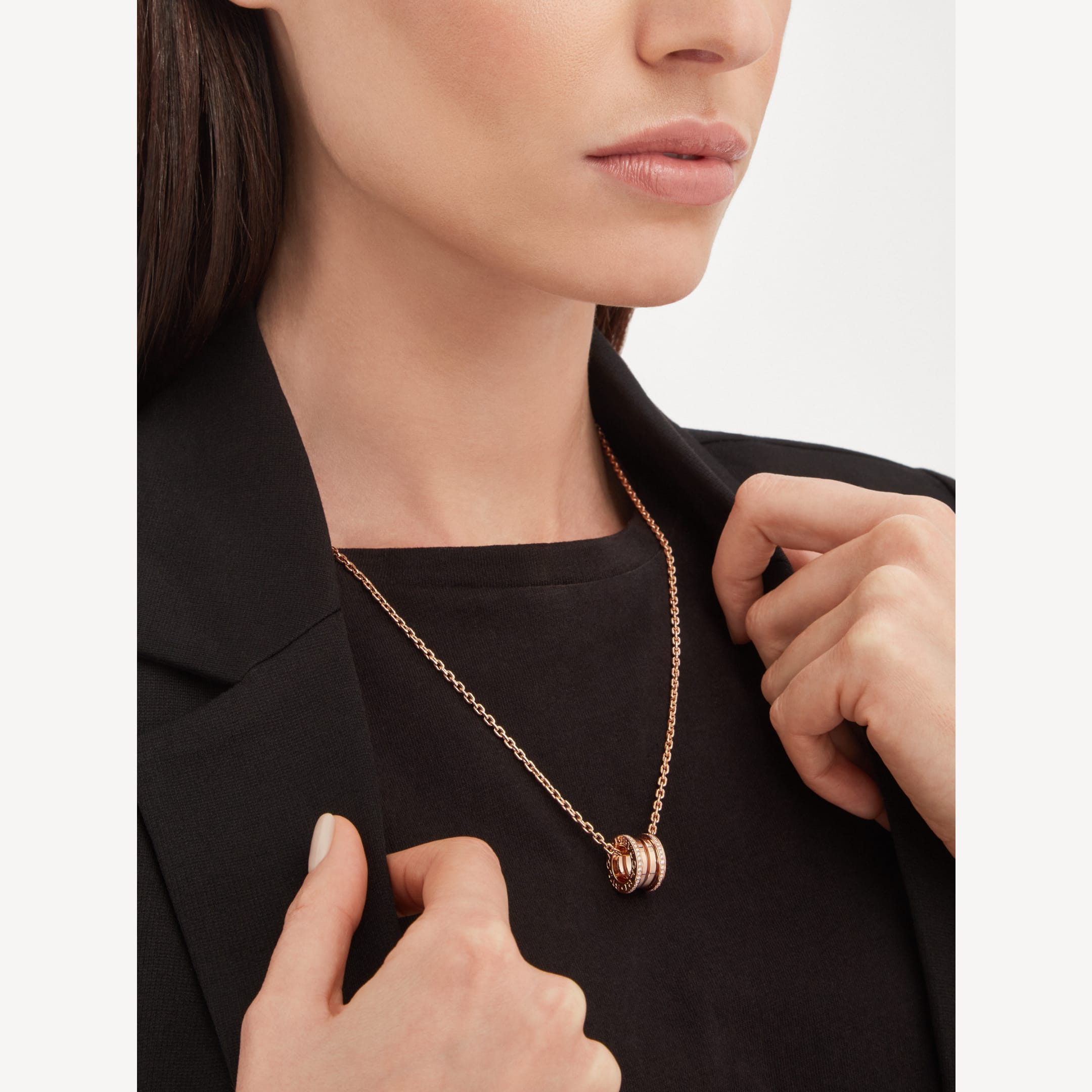 18K B.zero1 Pave Diamonds Necklace