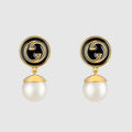 18K Gucci Double Blondie Pendant Earrings