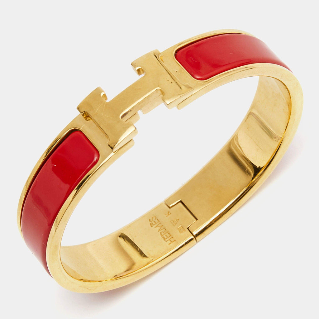 18K Hermes Clic Red Bracelet