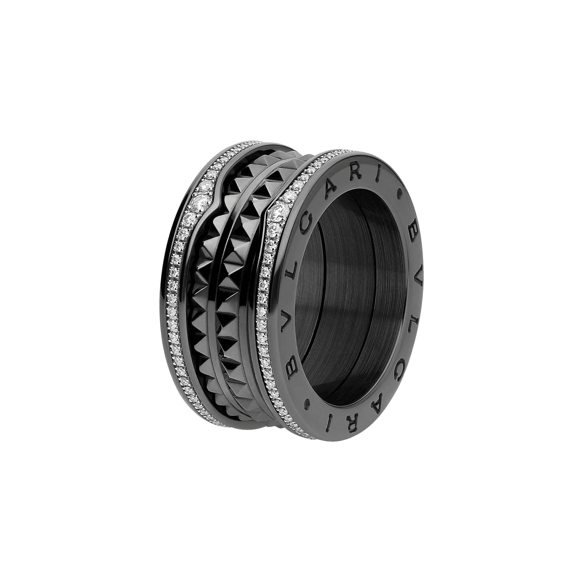 18K B.zero1 Black Ceramic Ring