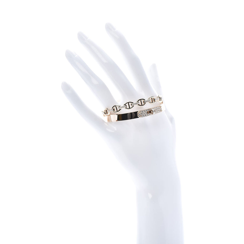 18K Hermes Kelly Double Tour Diamond Bracelet