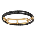 18K Hermes Roulis Double Tour Black Bracelet