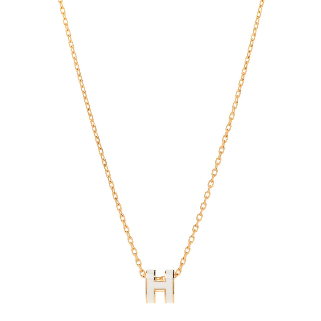 18K Hermes Mini Pop White Necklace