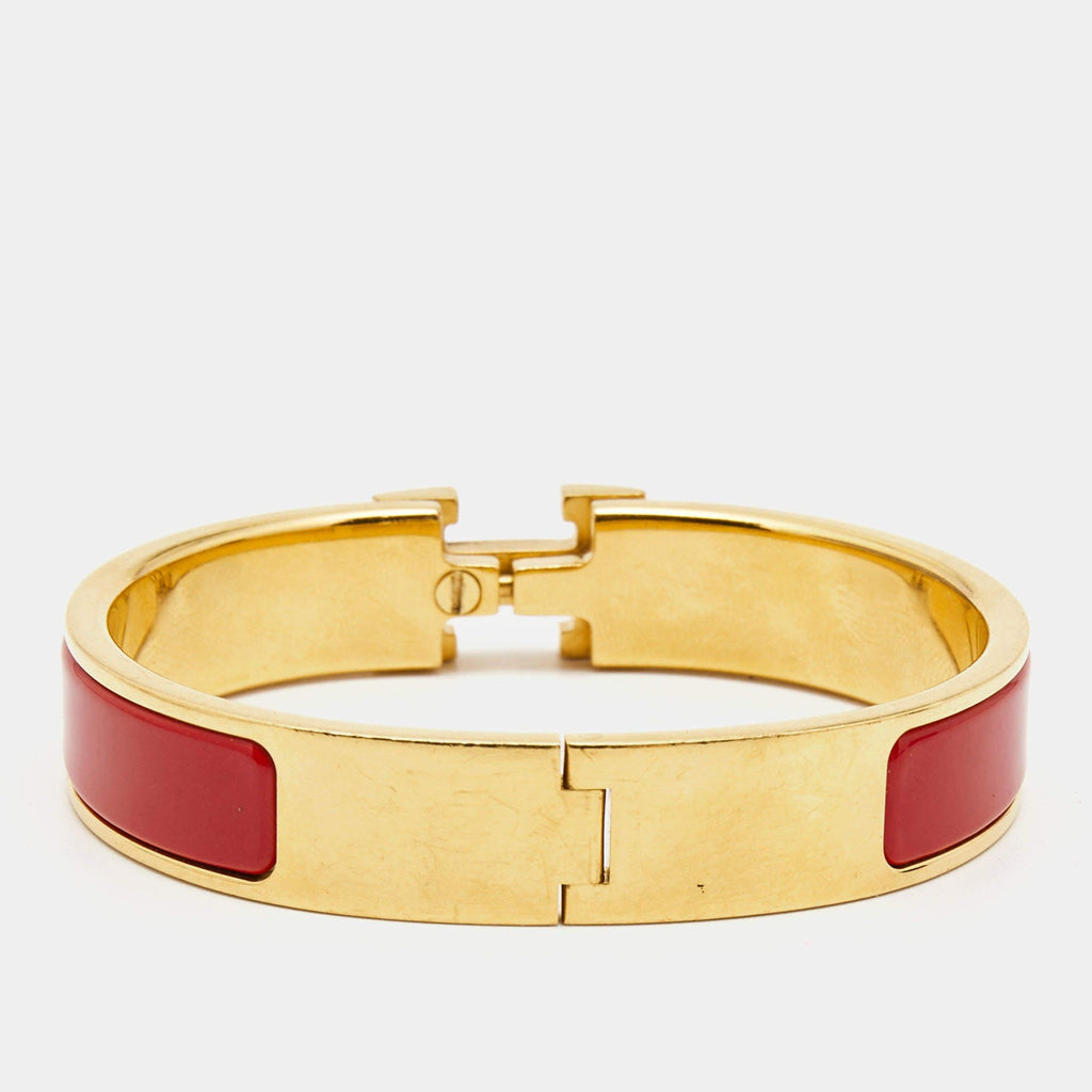 18K Hermes Clic Red Bracelet
