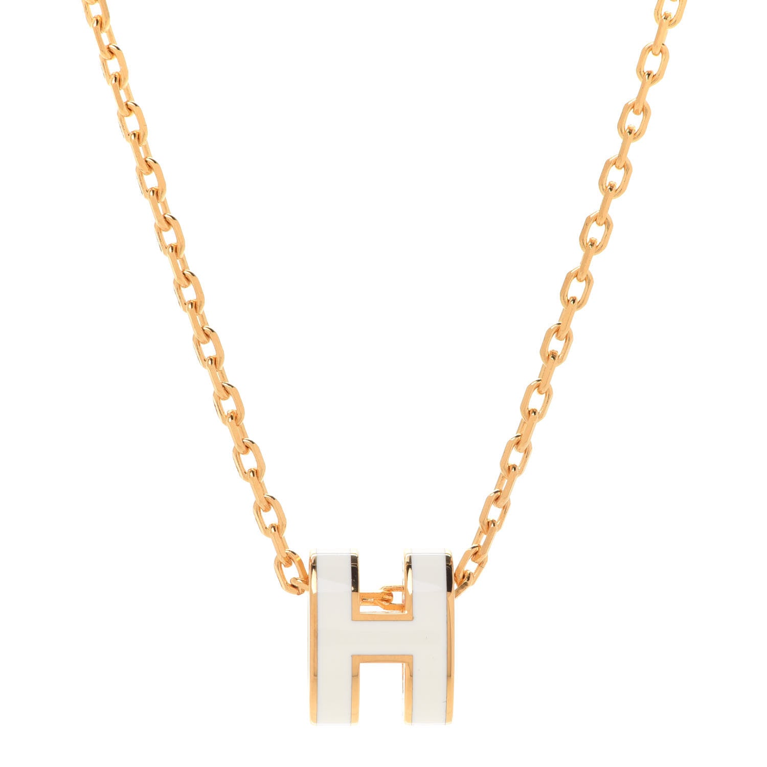 18K Hermes Mini Pop White Necklace