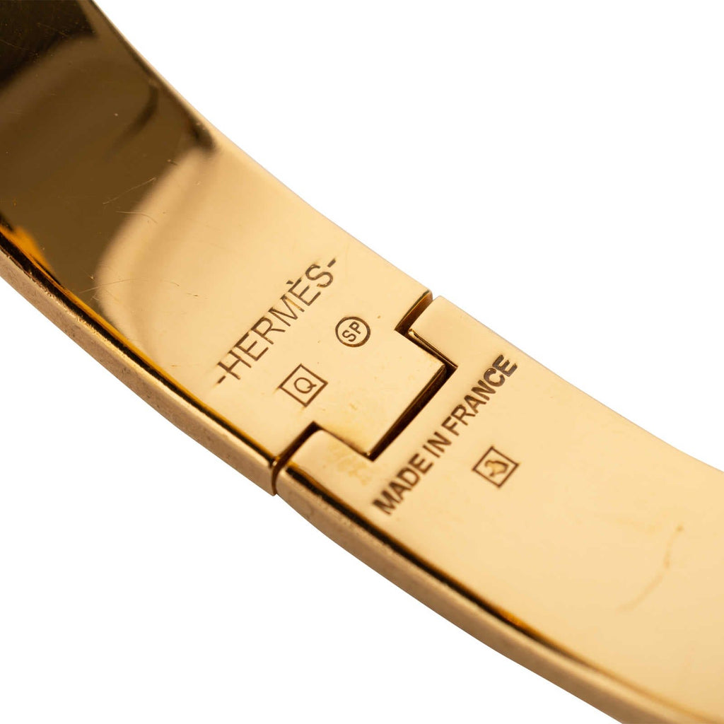 18K Hermes Clic White Bracelet
