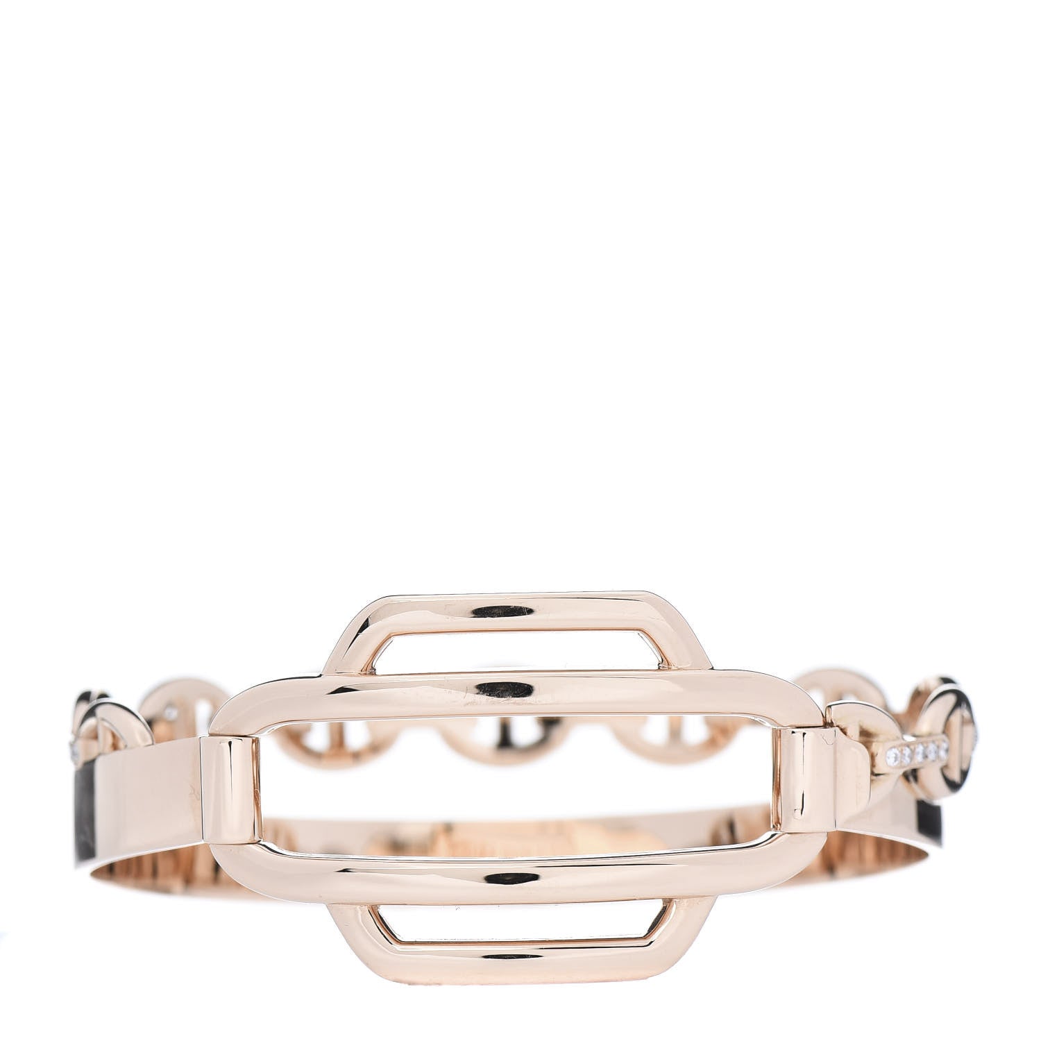 18K Hermes Kelly Double Tour Diamond Bracelet