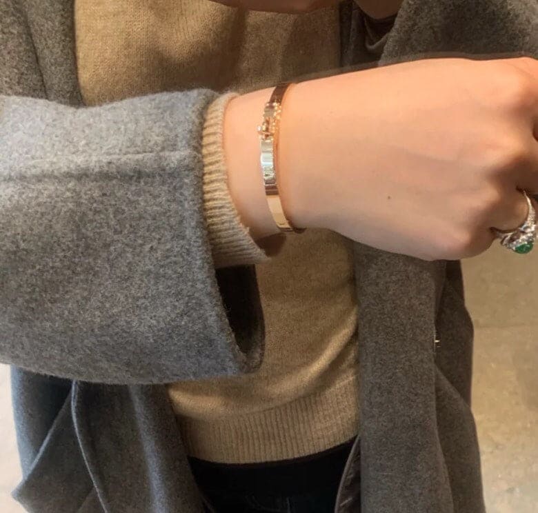18K Hermes Rose Gold Kelly Bracelet