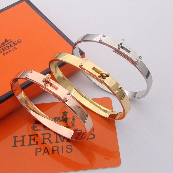 18K Hermes Rose Gold Kelly Bracelet
