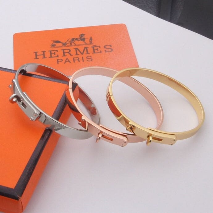 18K Hermes Rose Gold Kelly Bracelet