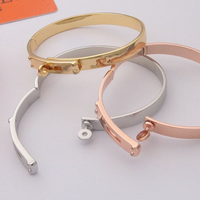 18K Hermes Rose Gold Kelly Bracelet