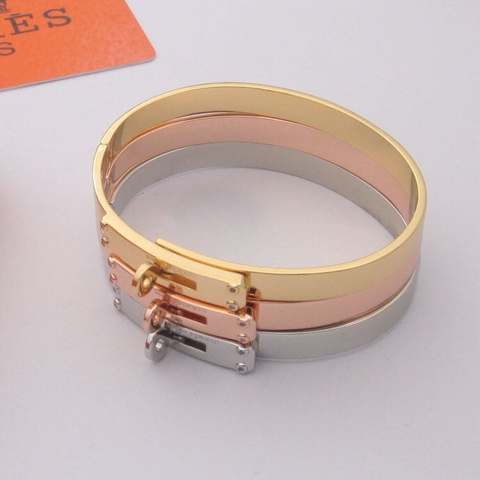 18K Hermes Rose Gold Kelly Bracelet