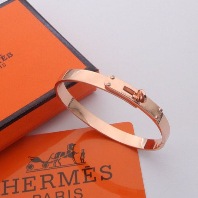 18K Hermes Rose Gold Kelly Bracelet