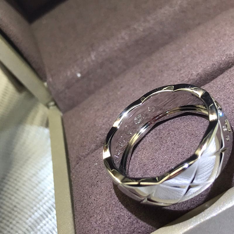 18K Chanel White Gold Coco Crush Diamonds Ring