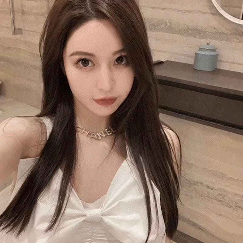 18K Chanel Crystal 90's Icon Logo Necklace