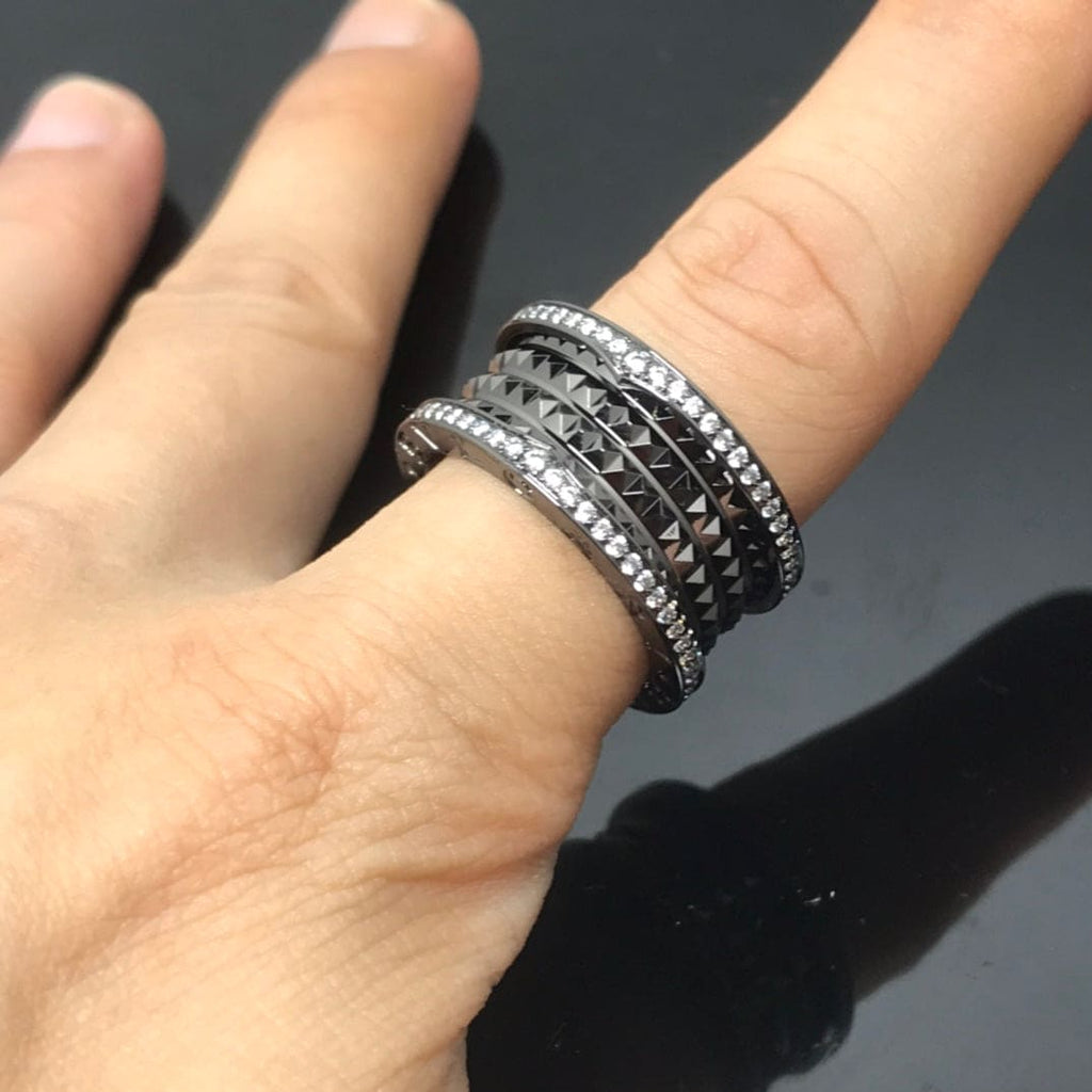 18K B.zero1 Black Ceramic Ring