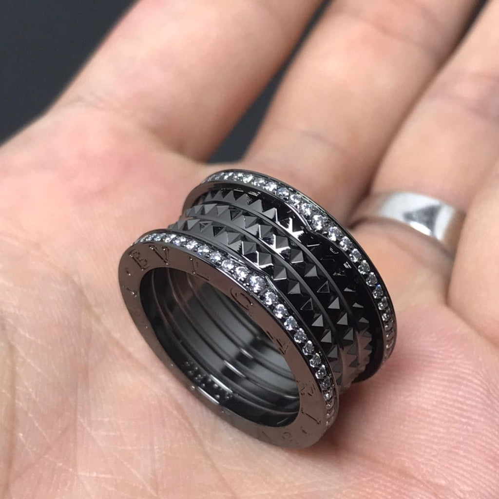 18K B.zero1 Black Ceramic Ring