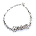 18K Chanel Diamond Bow Tie Pendant Necklace