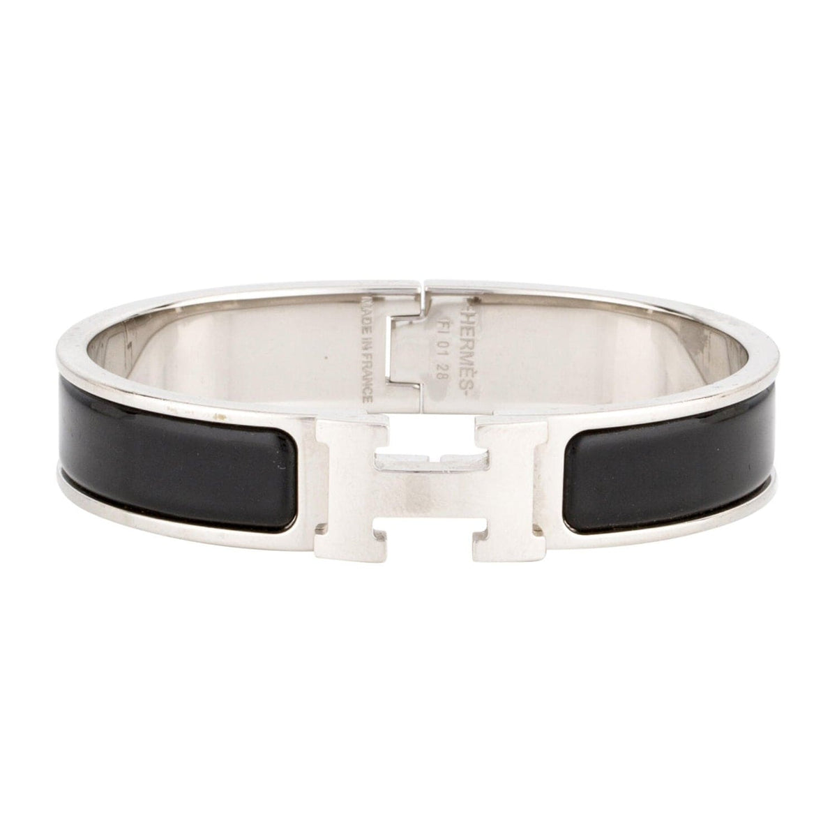 18K Hermes Clic Black Bracelet