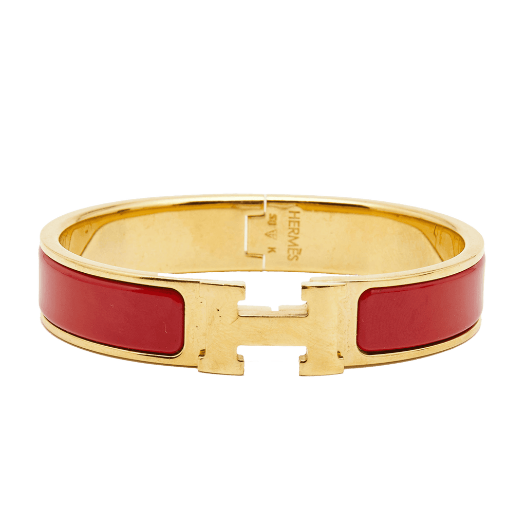 18K Hermes Clic Red Bracelet