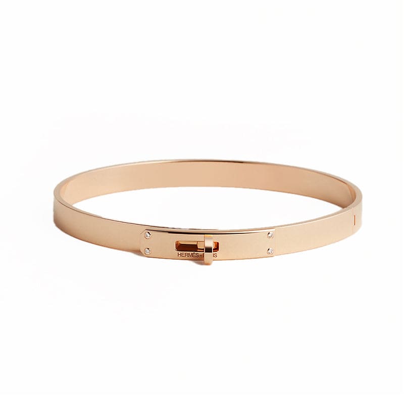 18K Hermes Rose Gold Kelly Bracelet
