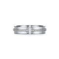 18K Tiffany White Gold Narrow Diamond Ring