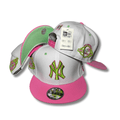 New York Yankees 9FIFTY with Green and Pink Accents White and Pink – Snapback Cap