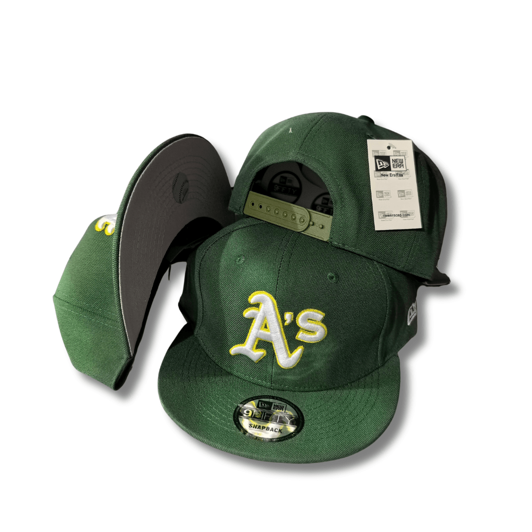 Oakland Athletics New Era 9FIFTY Classic Green and Yellow – Snapback Cap