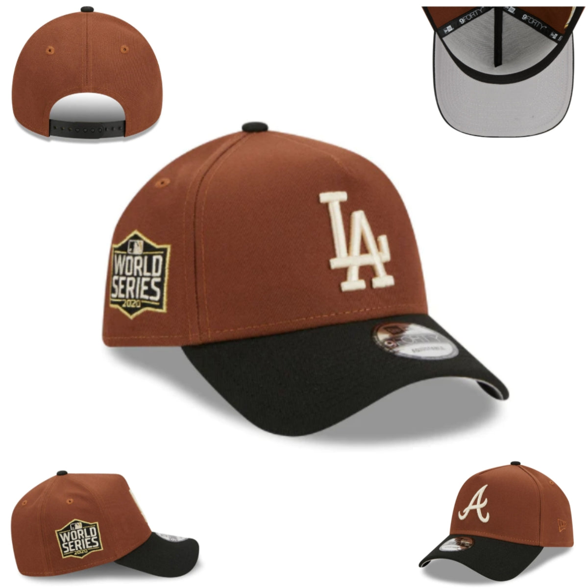 LA Dodgers Brown and Black 2020 World Series Hat – Snapback Cap