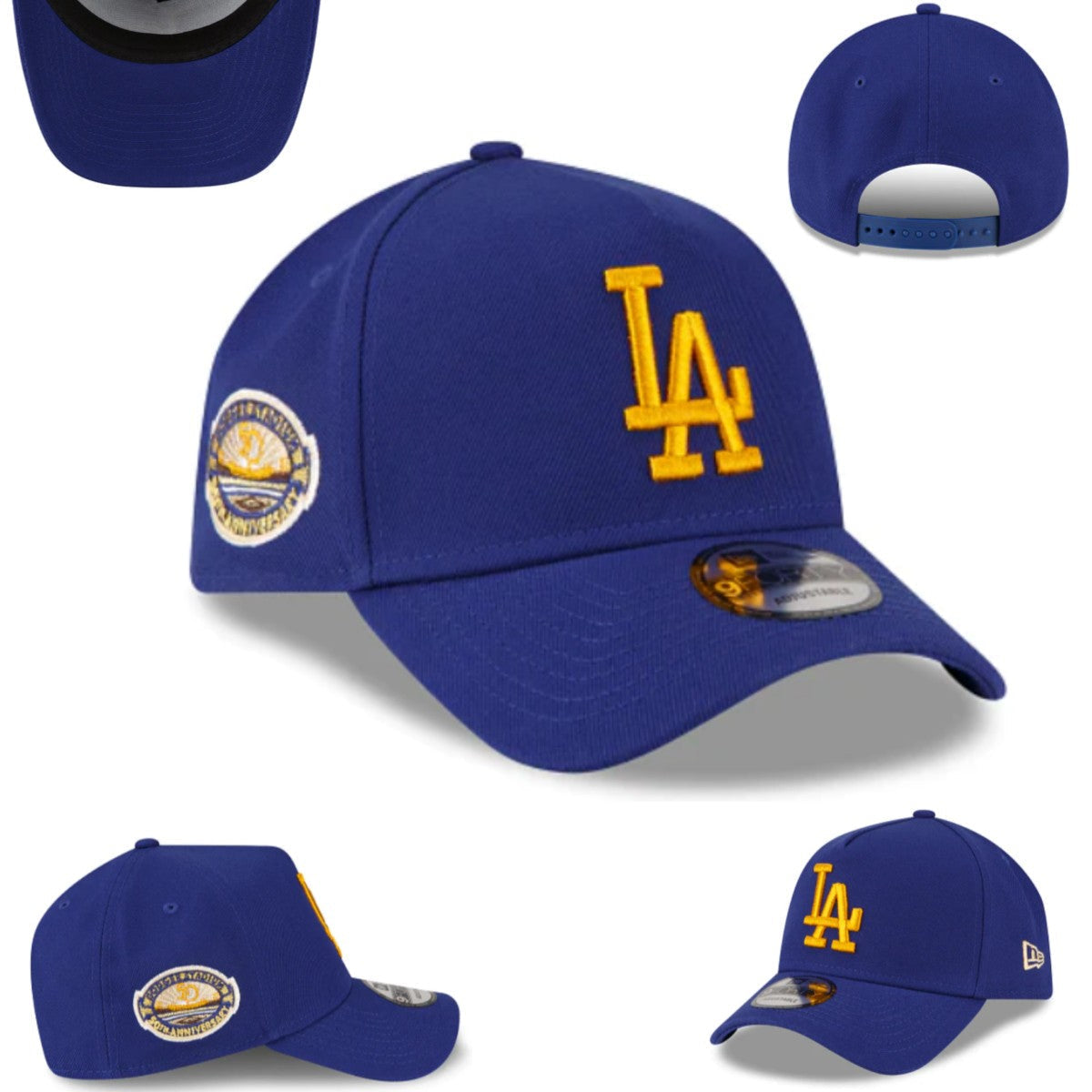 LA Dodgers Blue and Yellow 50th Anniversary Hat – Snapback Cap