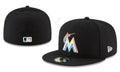 Classic Miami Marlins Black Fitted Cap