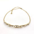 18K Chanel White Pearl Crystals Necklace