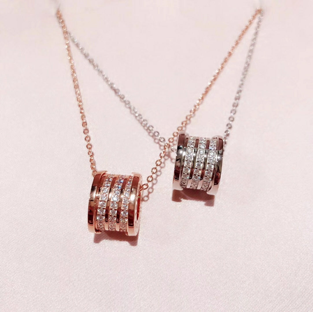 18K B.zero1 Demi-Pave Diamonds Necklace
