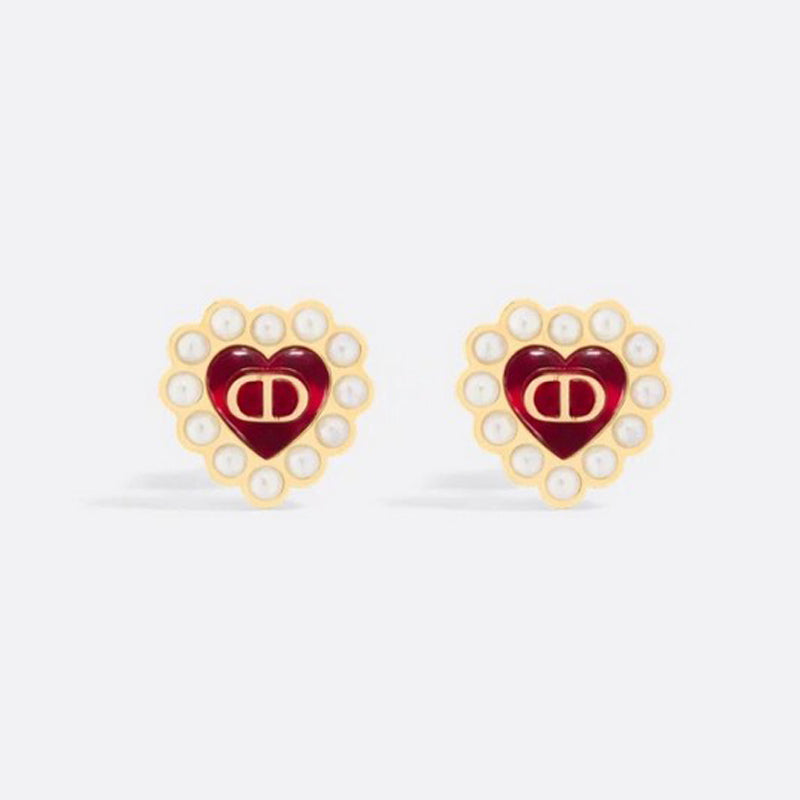 18K Dior Petit Baroque Stud Earrings