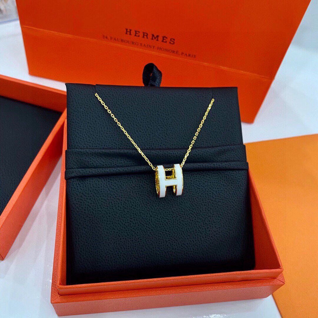 18K Hermes Mini Pop White Necklace