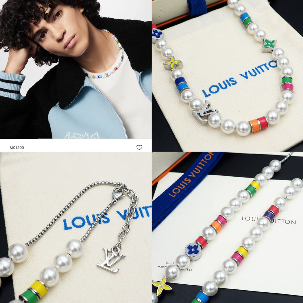 18K Louis Vuitton MNG Pearls Party Necklace