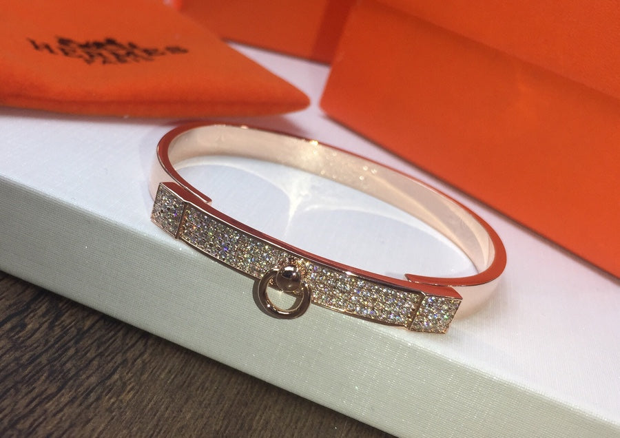 18K Hermes Collier De Chien Diamond Bracelet