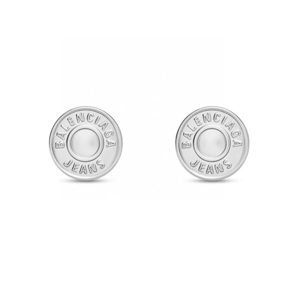 18K Balenciaga Circle Earrings