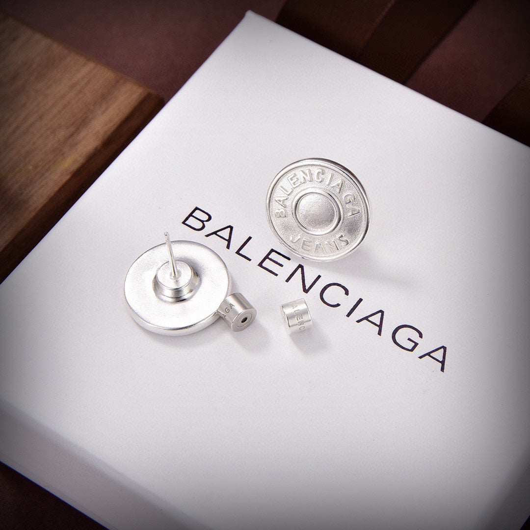 18K Balenciaga Circle Earrings