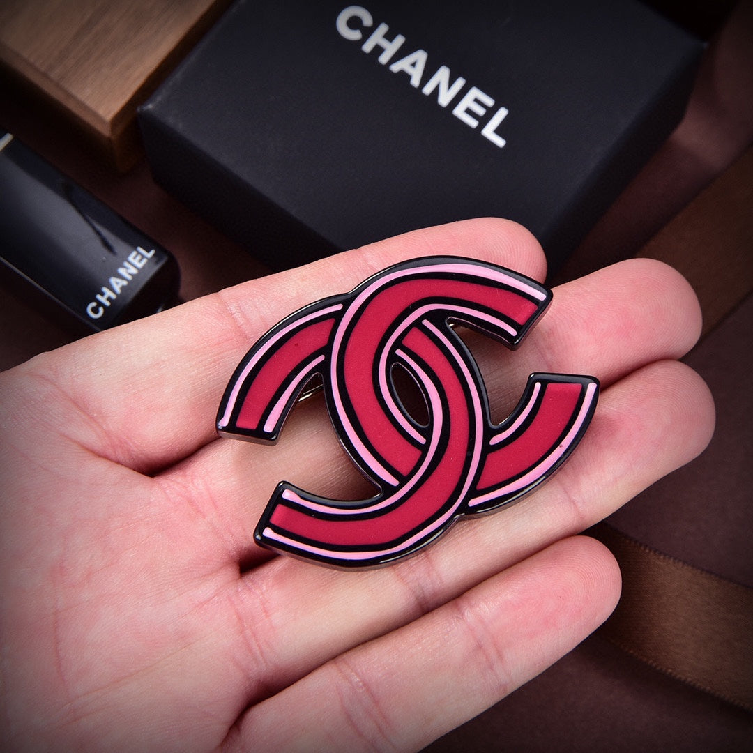 18K Chanel Pink Brooch