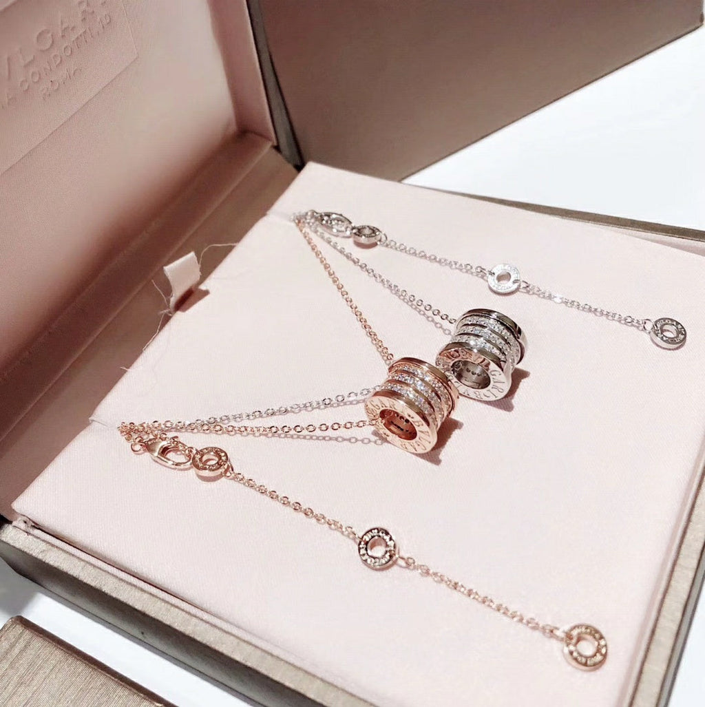 18K B.zero1 Demi-Pave Diamonds Necklace