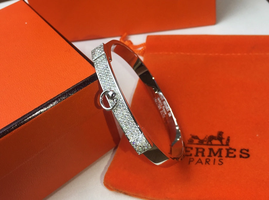 18K Hermes Collier De Chien Diamond Bracelet