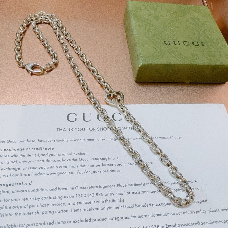 18K Gucci Double Classic Chain Necklace