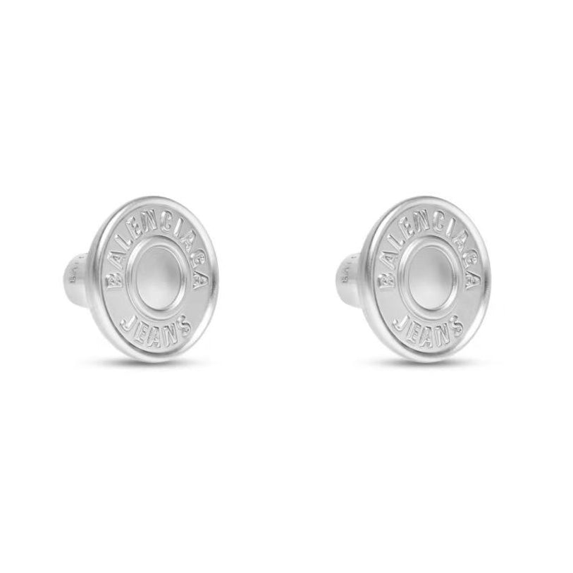 18K Balenciaga Circle Earrings