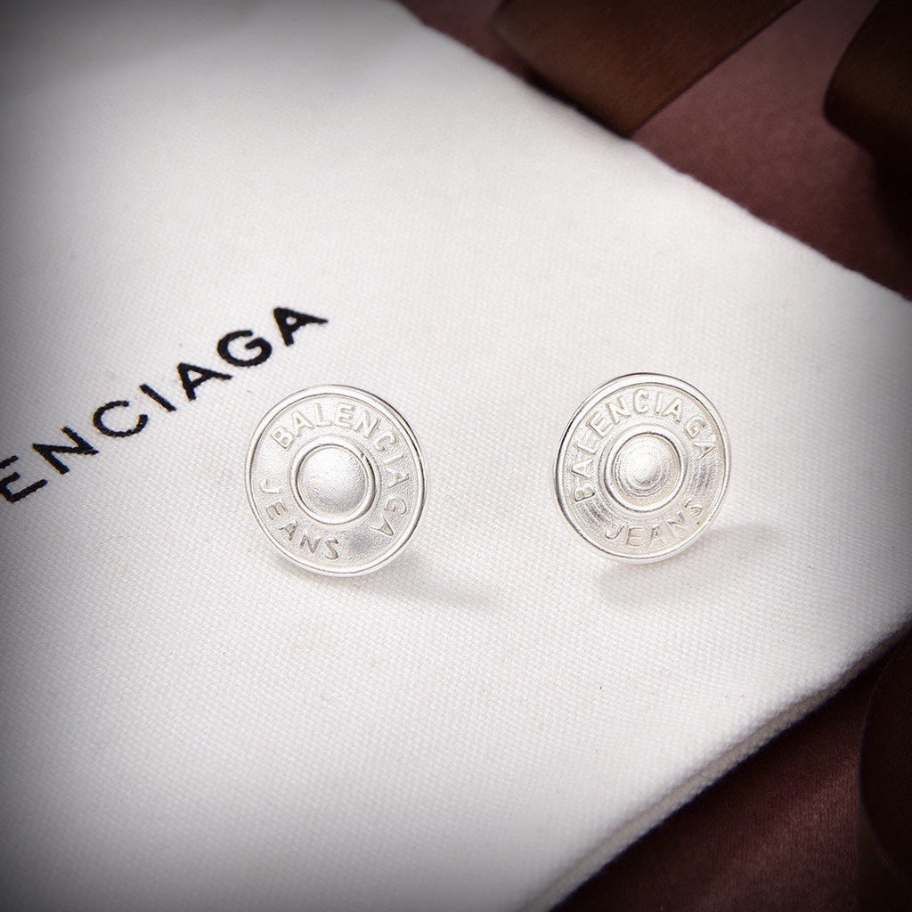 18K Balenciaga Circle Earrings