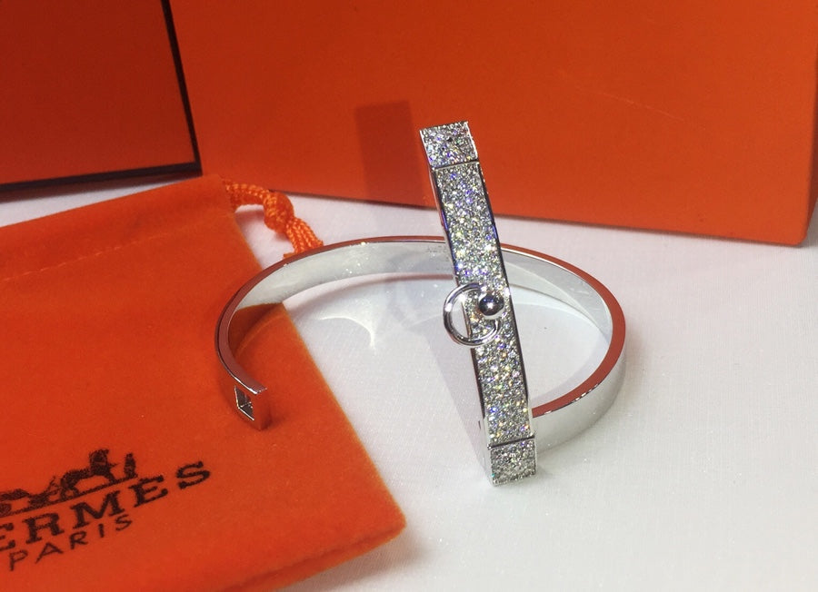18K Hermes Collier De Chien Diamond Bracelet